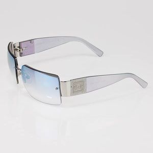 CHANEL Iridescent Frameless Crystal Sunglasses